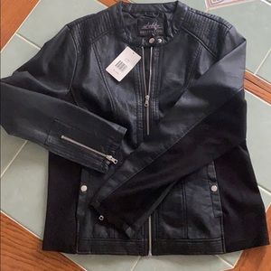 Debby collection black faux leather jacket